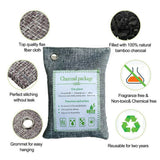 NNEDSZ 5PCS Air Purifying Bags Activated Bamboo Charcoal Freshener for Car Home Shoes 200g