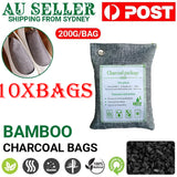 NNEDSZ 10PCS Air Purifying Bags Activated Bamboo Charcoal Freshener for Car Home Shoes 200g