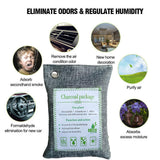 NNEDSZ 10PCS Air Purifying Bags Activated Bamboo Charcoal Freshener for Car Home Shoes 200g