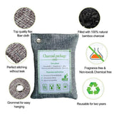 NNEDSZ 10PCS Air Purifying Bags Activated Bamboo Charcoal Freshener for Car Home Shoes 200g