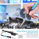NNEDSZ 60W Soldering Iron Kit Welding Solder Station Wire Desoldering Pump Multimeter