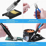 NNEDSZ 60W Soldering Iron Kit Welding Solder Station Wire Desoldering Pump Multimeter