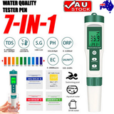 NNEDSZ 7 In 1 PH Meter TDS/EC/Salt/Temp Water Quality Monitor Tester Pen Pool Aquarium