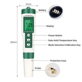 NNEDSZ 7 In 1 PH Meter TDS/EC/Salt/Temp Water Quality Monitor Tester Pen Pool Aquarium