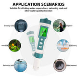 NNEDSZ 7 In 1 PH Meter TDS/EC/Salt/Temp Water Quality Monitor Tester Pen Pool Aquarium