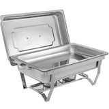 NNEDSZ 9L Chafing Dish Set Buffet Pan Bain Marie Bow Stainless Steel Food Warmer(1*9L)