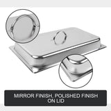 NNEDSZ 9L Chafing Dish Set Buffet Pan Bain Marie Bow Stainless Steel Food Warmer(1*9L)
