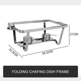 NNEDSZ 9L Chafing Dish Set Buffet Pan Bain Marie Bow Stainless Steel Food Warmer(1*9L)