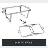 NNEDSZ 9L Chafing Dish Set Buffet Pan Bain Marie Bow Stainless Steel Food Warmer(1*9L)