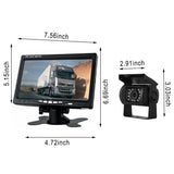 NNEDSZ 7'' Waterproof Monitor Reversing  Kit For Truck Caravan