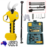 NNEDSZ Cordless Brushless 4 Pole Pruning Shear Secateur Bush Cutter yellow