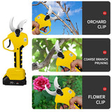 NNEDSZ Cordless Brushless 4 Pole Pruning Shear Secateur Bush Cutter yellow