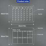 NNEDSZ Large Magnetic Fridge Whiteboard Weekly Calendar Planner Acrylic White Board Set