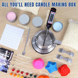 NNEDSZ DIY Candle Making Kit 1KG Wax Bean Electric Wax Melter Pouring Pot Thermometer