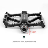 NNEDSZ 1 Pair Bicycle Pedal Mountain Road Bike Cycling Anti Slip Bearing Pedals
