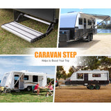 NNEDSZ 200KG Heavy Duty Caravan Step Folding Pull Out Portable RV Camper Trailer Tools