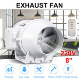 NNEDSZ 8" Inch Extractor Fan+Remote Duct Hydroponic Air Circulation Exhaust Vent