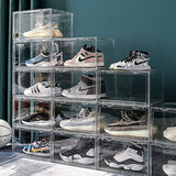 NNEDSZ 1PC Ultra-clear sneaker storage magnetic side display acrylic shoe box shoe box