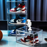 NNEDSZ 1PC Ultra-clear sneaker storage magnetic side display acrylic shoe box shoe box