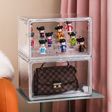 NNEDSZ 1PC Ultra-clear sneaker storage magnetic side display acrylic shoe box shoe box