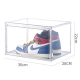 NNEDSZ 1PC Ultra-clear sneaker storage magnetic side display acrylic shoe box shoe box