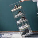 NNEDSZ 1PC Ultra-clear sneaker storage magnetic side display acrylic shoe box shoe box