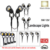 NNEDSZ 10PCS LED Spotlights Landscape Warm light Lamp Waterproof Outdoor Garden Yard 12V