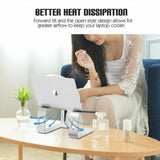 NNEDSZ Portable Aluminium Laptop Stand Ergonomic Tray Holder Cooling Riser