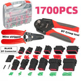 NNEDSZ BLACK??1700X Deutsch DT Connector Kit Genuine Deutsch Crimp Tool Auto Marine