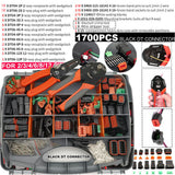 NNEDSZ BLACK??1700X Deutsch DT Connector Kit Genuine Deutsch Crimp Tool Auto Marine