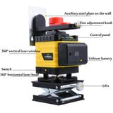 NNEDSZ 16 Line Laser Level 4D Green Light Auto Self Leveling 360 degree Rotary Cross