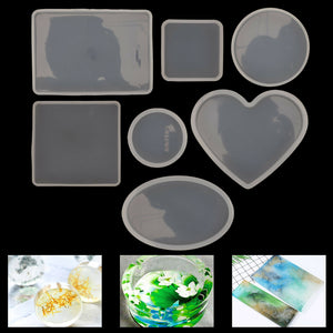 NNEDSZ 18pcs Coaster Cup Mat Mold Round Silicone Mould Kit for Craft?DIY Epoxy Resin