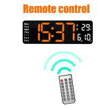 NNEDSZ 13" Orange Large Digital Big Jumbo LED Wall Desk Clock Display With Temperature Calendar