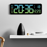 NNEDSZ 16" Green gradient color Large Digital Big Jumbo LED Wall Desk Clock Display With Temperature Calendar