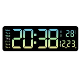 NNEDSZ 16" Green gradient color Large Digital Big Jumbo LED Wall Desk Clock Display With Temperature Calendar
