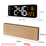 NNEDSZ 16" Orange Large Digital Big Jumbo LED Wall Desk Clock Display With Temperature Calendar