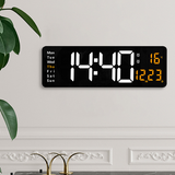 NNEDSZ 16" Orange Large Digital Big Jumbo LED Wall Desk Clock Display With Temperature Calendar