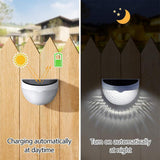 NNEDSZ 4PCS Solar Powered LED Wall Lights Door Fence Lights Outdoor Garden Lamp Light