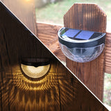 NNEDSZ 4PCS Solar Powered LED Wall Lights Door Fence Lights Outdoor Garden Lamp Light