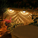 NNEDSZ 4PCS Solar Powered LED Wall Lights Door Fence Lights Outdoor Garden Lamp Light