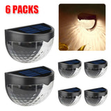 NNEDSZ 6PCS Solar Powered LED Wall Lights Door Fence Lights Outdoor Garden Lamp Light