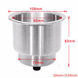 NNEDSZ 4PCS Stainless Drink Cup Holder Insert for Boat/Car/Truck RV/Camper/Yacht/Sofa