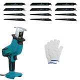NNEDSZ Blue Cordless Electric Reciprocating Saw Cutter with Blades without battery
