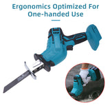 NNEDSZ Blue Cordless Electric Reciprocating Saw Cutter with Blades without battery