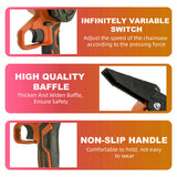 NNEDSZ 6" Mini Orange Cordless Electric Chainsaw 2X Battery-Powered Wood Cutter Rechargeable