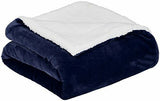 NNEDSZ Double-side Flannel Heated Electric Throw Rug Blanket Fast Heating Warm Washable BLUE