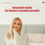 NNEDSZ Double-side Flannel Heated Electric Throw Rug Blanket Fast Heating Warm Washable RED