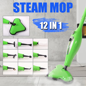 NNEDSZ 12 in 1 Multi Foldable Steam Mop Handheld Floor Steamer Carpet Cleaning Cleaner