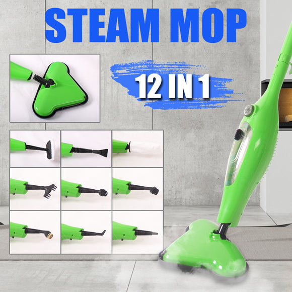 NNEDSZ 12 in 1 Multi Foldable Steam Mop Handheld Floor Steamer Carpet Cleaning Cleaner