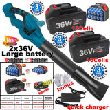 NNEDSZ Cordless Garden Leaf Dust Blower Handheld For  With 2Battery & Charger 36V